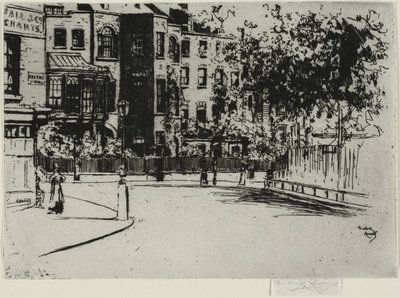 The Corner of Cheyne Walk, Chelsea autorstwa Theodore Roussel