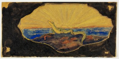 Rysunek bez tytułu do kartusza ramowego (Salamander) autorstwa Theodore Roussel