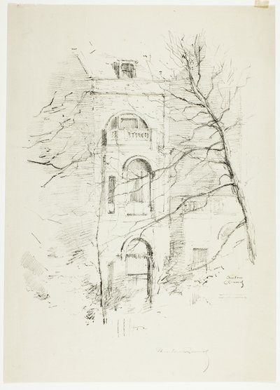 Zima, Dom w Zielonym Parku autorstwa Theodore Roussel