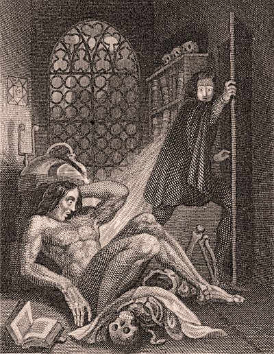 Victor Frankenstein jest zniesmaczony swoim dziełem autorstwa Theodore Von Holst