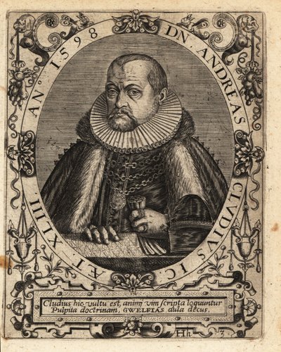 Andreas Cluten, niemiecki prawnik autorstwa Theodore de Bry