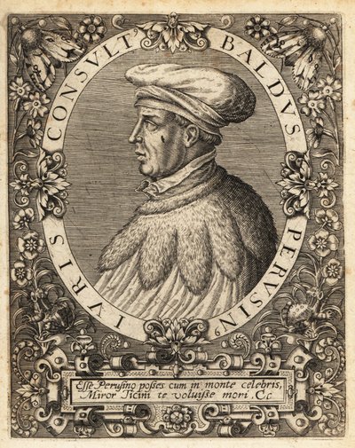 Baldus de Ubaldis autorstwa Theodore de Bry