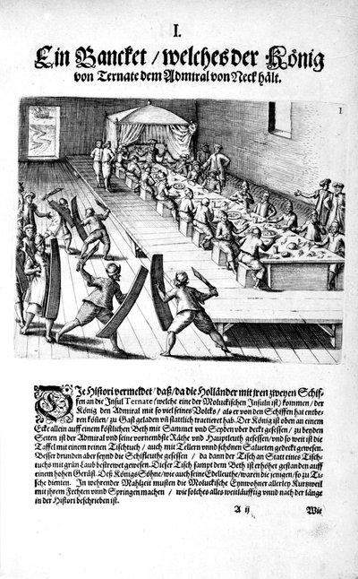 Bankiet z królem, 1606 autorstwa Theodore de Bry