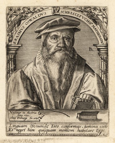 Erasmus Oswald Schreckenfuchs, austriacki humanista. autorstwa Theodore de Bry