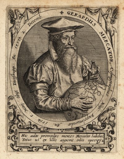 Gerardus Mercator, geograf. autorstwa Theodore de Bry