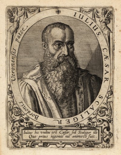 Giulio Cesare della Scala, włoski uczony. autorstwa Theodore de Bry