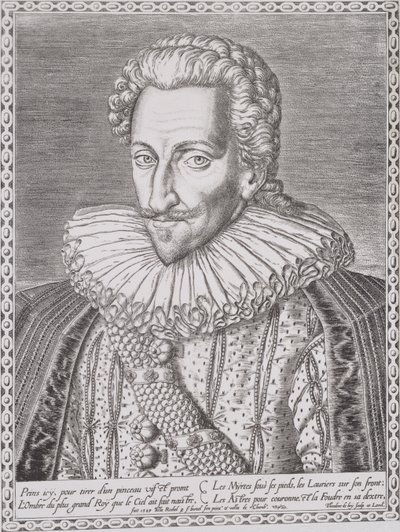 Henryk IV (1553-1610) jako król Nawarry, 1589 autorstwa Theodore de Bry