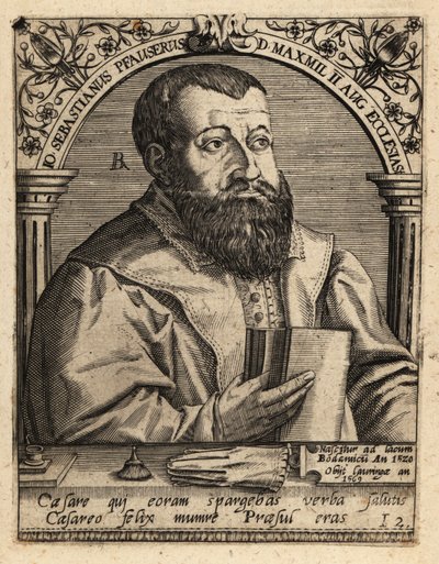 Jan Sebastian Pfauser autorstwa Theodore de Bry