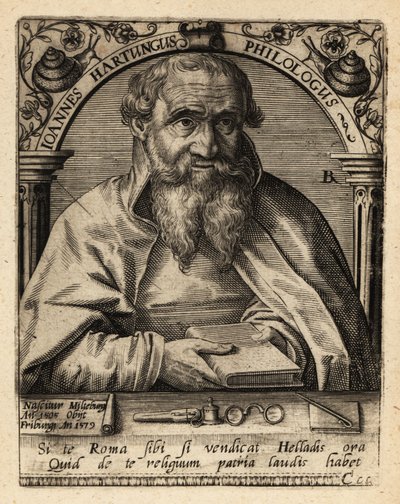 Johannes Hartung, niemiecki graecista i hebraista autorstwa Theodore de Bry