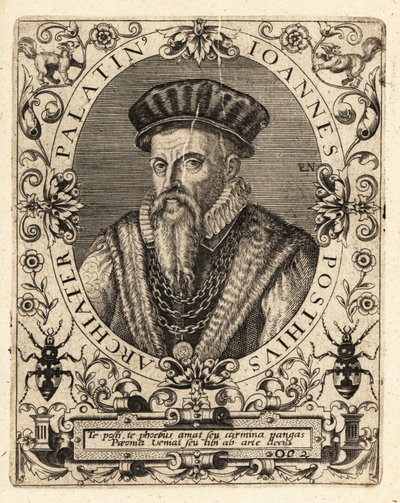 Johannes Posth, niemiecki humanista i lekarz autorstwa Theodore de Bry