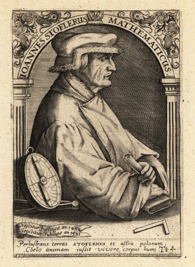 Johannes Stoffler, niemiecki matematyk. autorstwa Theodore de Bry