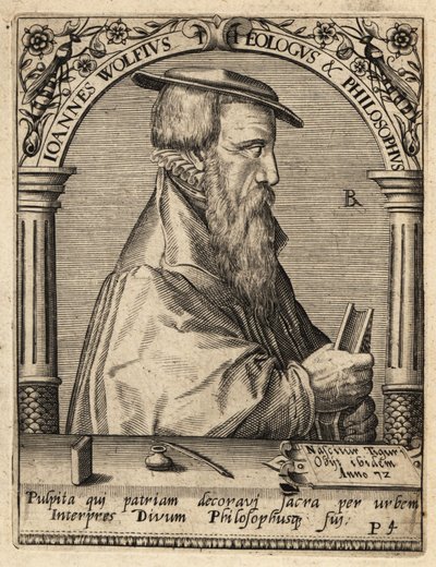 John Wolf, c.1521-1572, szwajcarski teolog reformowany. autorstwa Theodore de Bry