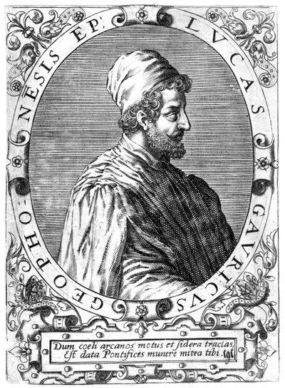 Lucas Gaurico, włoski astronom, astrolog i matematyk, XVI wiek. autorstwa Theodore de Bry