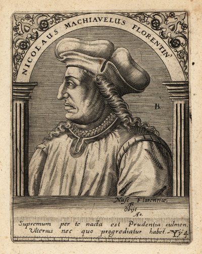 Machiavelli, włoski dyplomata. autorstwa Theodore de Bry