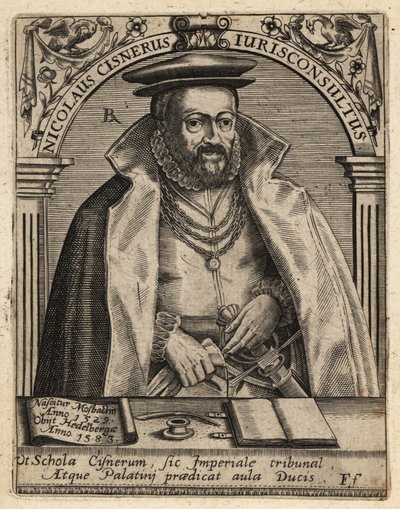 Nikolaus Cisnerus autorstwa Theodore de Bry