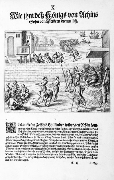 Ofiary dla króla, 1606 autorstwa Theodore de Bry