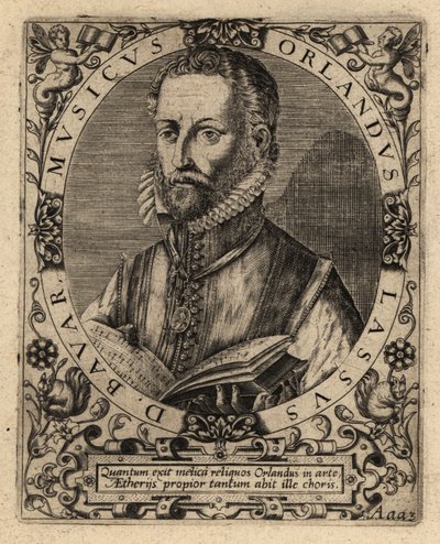 Orlande de Lassus, kompozytor polifoniczny. autorstwa Theodore de Bry