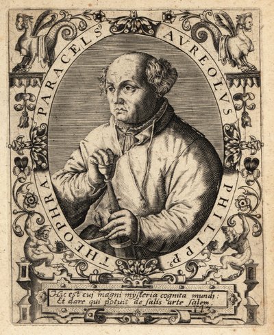 Paracelsus, szwajcarski lekarz, alchemik i astrolog autorstwa Theodore de Bry