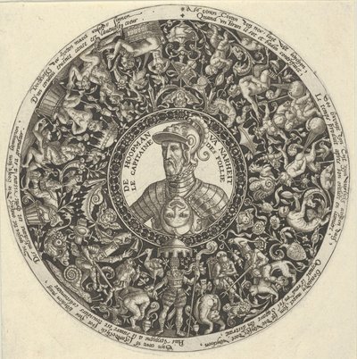 Portret księcia Alvy, z serii wzorów Tazza, ca. 1588. autorstwa Theodore de Bry