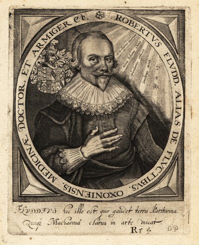 Robert Fludd, angielski lekarz paracelsjański. autorstwa Theodore de Bry