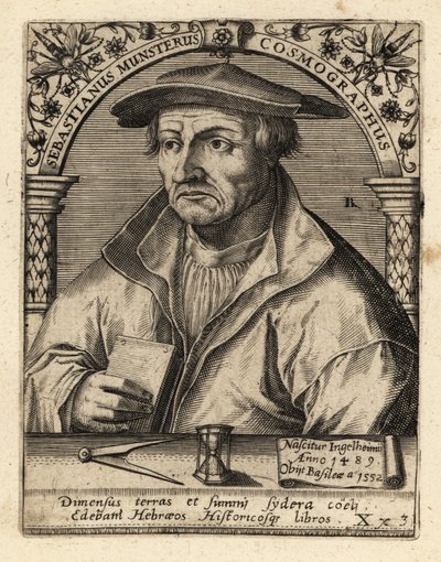 Sebastian Munster, niemiecki kosmograf. autorstwa Theodore de Bry