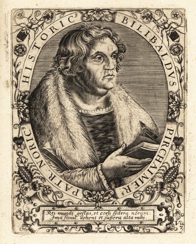 Willibald Pirckheimer, niemiecki prawnik. autorstwa Theodore de Bry