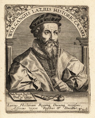 Wolfgang Laz, austriacki kartograf i historyk. autorstwa Theodore de Bry