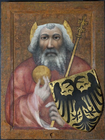 Karol Wielki - Karol Wielki, Król Franków - Teodoryk z Pragi (czynny ok. 1360-1380). Tempera na panelu autorstwa Theodoricus of Prague