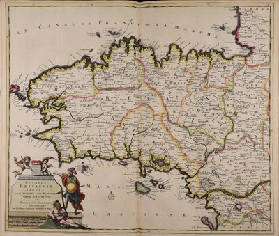 Ducatus Britanniae tabula cum omnibus suis provinciis nova descriptio autorstwa Theodorus Danckerts