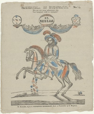St. / Nicolaas (tytuł na obiekcie) autorstwa Theodorus Johannes Wijnhoven Hendriksen