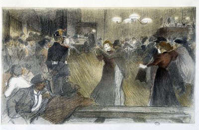 Piłka - rysunek Steinlen autorstwa Théophile Alexandre Steinlen
