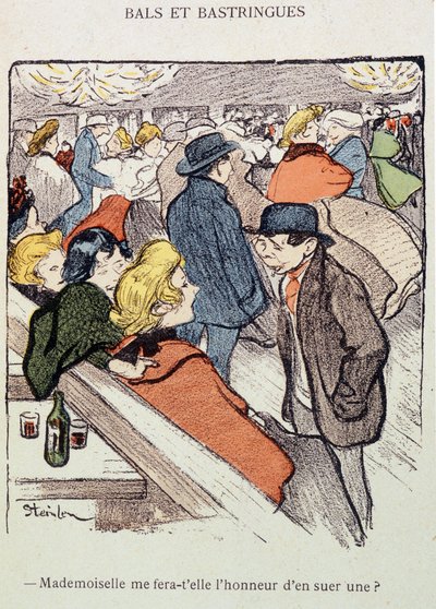 Bals and Bastrigues: Czy pani zrobi mi zaszczyt spocenia jednego? W „”W życiu””, autorstwa Steinlen autorstwa Théophile Alexandre Steinlen