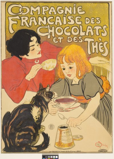 Francuskie Towarzystwo Czekolady i Herbaty autorstwa Théophile Alexandre Steinlen