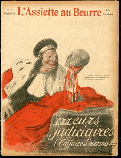 Okładka „”L’Plate au beurre””, numer 129, Satyryczna w kolorach autorstwa Théophile Alexandre Steinlen