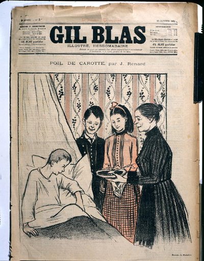 Ilustracja z „Poil de Carotte” Julesa Renarda (1864-1910) z „Gil Blas” autorstwa Théophile Alexandre Steinlen