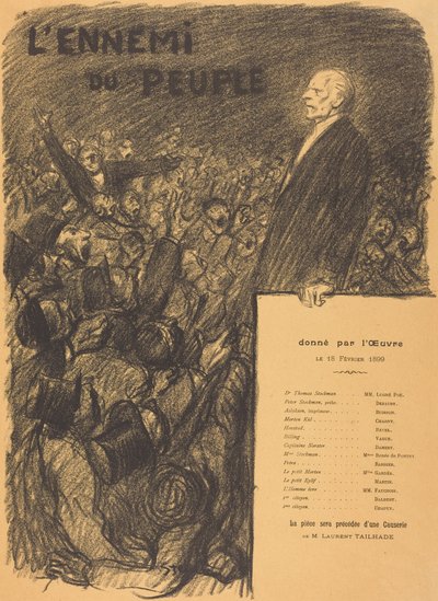 Wróg ludu autorstwa Théophile Alexandre Steinlen