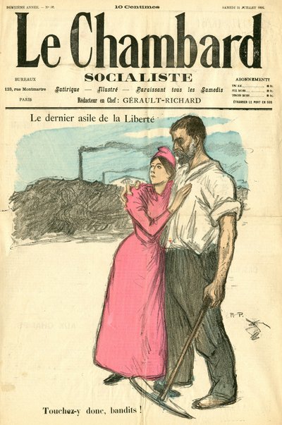 Le Chambard Socialiste, numer 32, Satyryczny w kolorach autorstwa Théophile Alexandre Steinlen