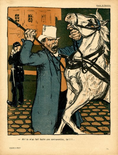 Talerz Masłowy, Satyryczny w Kolorach autorstwa Théophile Alexandre Steinlen