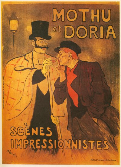 Teofil A. Steinlen: Mothu i Doria. Sceny impresjonistyczne. Francja ... (litografia) autorstwa Théophile Alexandre Steinlen