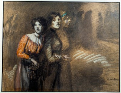 Trzy okruchy. Obraz Teofila Alexandre Steinlena (1859-1923), XX wiek. Vernon, Musee Poulain autorstwa Théophile Alexandre Steinlen