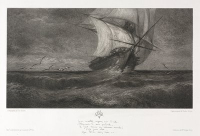 Statek widmo, czyli na falach autorstwa Theophile Narcisse Chauvel