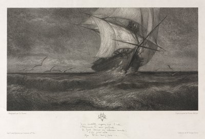 Statek widmo, czyli na falach autorstwa Theophile Narcisse Chauvel
