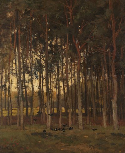 Zobacz w lesie autorstwa Theophile de Bock