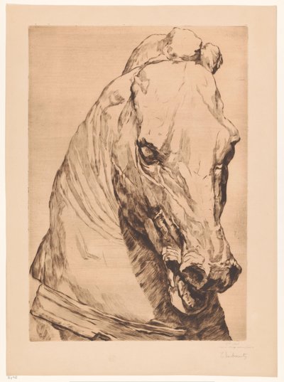 Głowa jednorożca z antycznego posągu autorstwa Thiebautz (signed by artist)