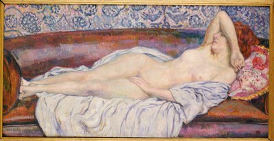 Leżąc nago autorstwa Théo van Rysselberghe