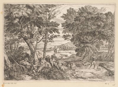 Arkadyjski krajobraz z Kefalosem i Prokris Suite de Paysages (tytuł serii) autorstwa Théodore
