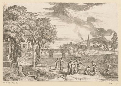 Mojżesz zostaje znaleziony Suite de Paysages (tytuł serii) autorstwa Théodore