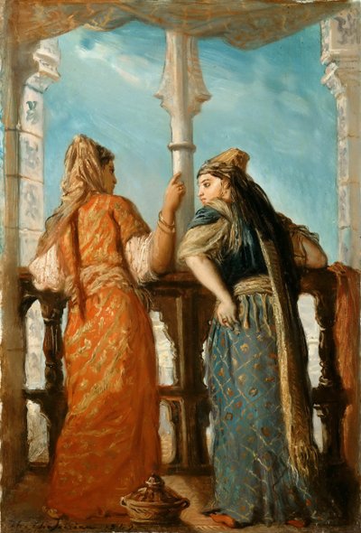 Żydówki na balkonie, Algier, 1849. autorstwa Théodore Chassériau