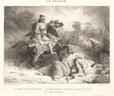Le Giaour (Niewierny) autorstwa Théodore Gericault and Eugène Louis Lami