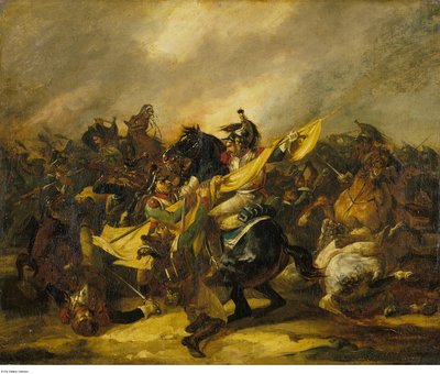 Géricault - Szarża kirasjerów, ok. 1822 - ok. 1823 r. autorstwa Theodore Gericault